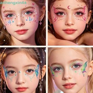 Tatuagem Facial De Borboleta Com Glitter ANHENGXIN , Adesivo De À Prova D'água De Longa Duração , Faça Você Mesmo
