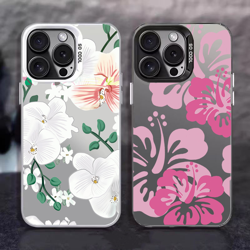 Capa De Telefone Impressa Com Flor Pintada À Mão Compatível Samsung A17 A16 A06 A56 A03 A03S A04 A04E A04S A05 A05S A12 