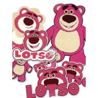 Patch de tecido bordado com urso morango rosa, patch bordado grande para roupas, patch para moletom, patch para reparar 