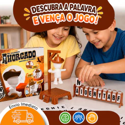Jogo Educativo da Forca Infantil Letras Magnéticas Brinquedo Pedagógico
