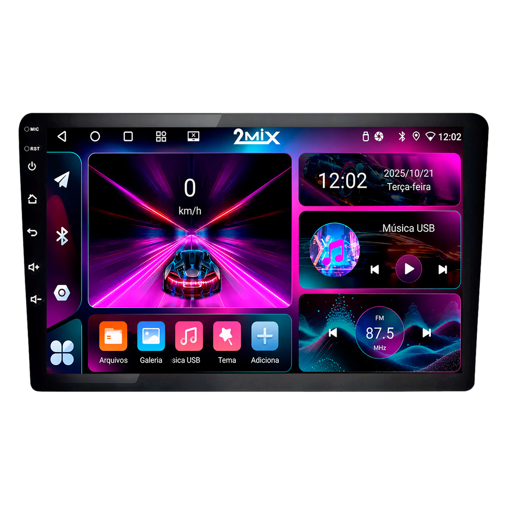 Central Multimídia Audio Tech Plus 9 Polegada Android 2 64gb