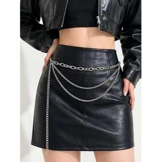 Cinto Corrente  Estiloso Acessório Feminino Moda Influencer 3 correntes