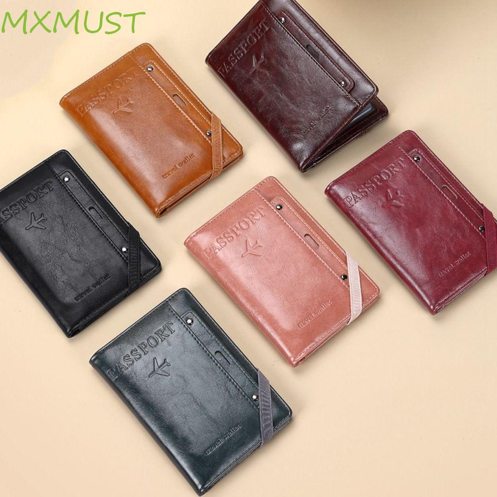 Bolsa Para Passaporte MXMUST PU , Carteira De Viagem Com Capa , Clipe Multifuncional