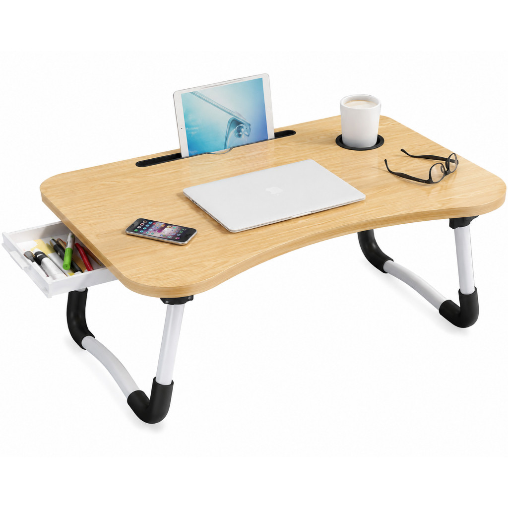 Oferta! Mesa Dobrável Para Notebook Cama Sofá Com Porta Copo