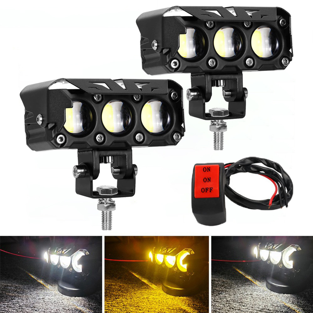 Par Faros Auxiliares Led Moto Alta baja Luz Para Auto 240w-1 par de 2 pacotes