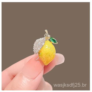 Broche de Limão Amarelo Estilo Japonês Acessórios de Roupas de Alta Qualidade para Mulheres Pin de Banquete