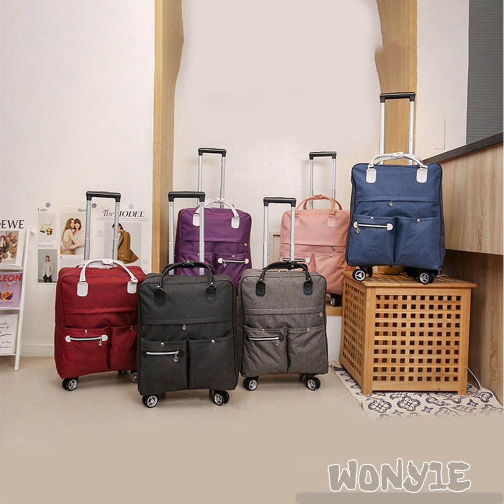 Bolsa De Bagagem Dobrável WONY1E , Mala De Viagem Expansível Portátil , De Carrinho À Prova D'água Com Vários Bolsos