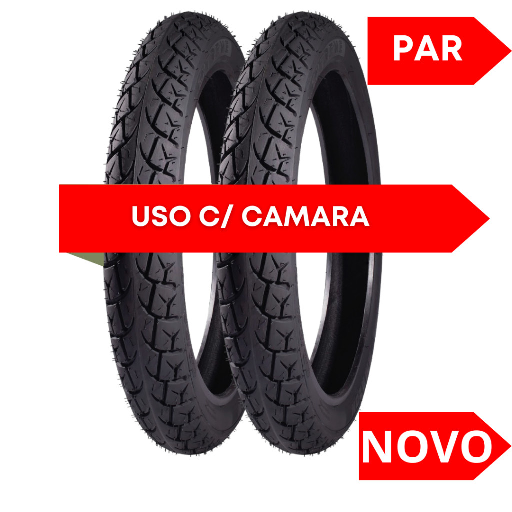 PAR DE PNEU NOVO TITAN 150 CG 125 FAN 160 YBR MOTO EXTREME