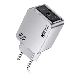 Carregador Turbo 65W Hrebos CRG-388 Fonte USB-C Type-C Notebook Celular