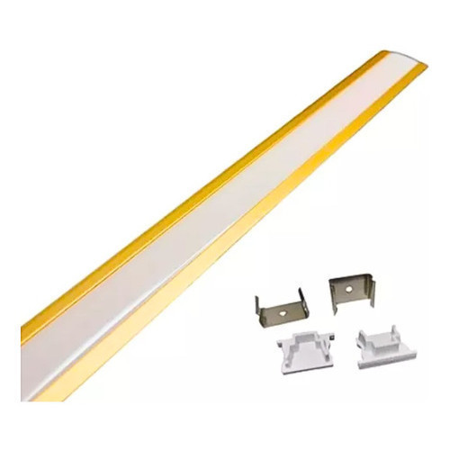 Perfil Alumínio De Embutir 1707 Gold 1m Para Fita LED