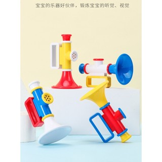 Soprando divertido pequeno chifre crianças pode soprar bebê soprando tocando instrumentos musicais gaita apito brinquedo