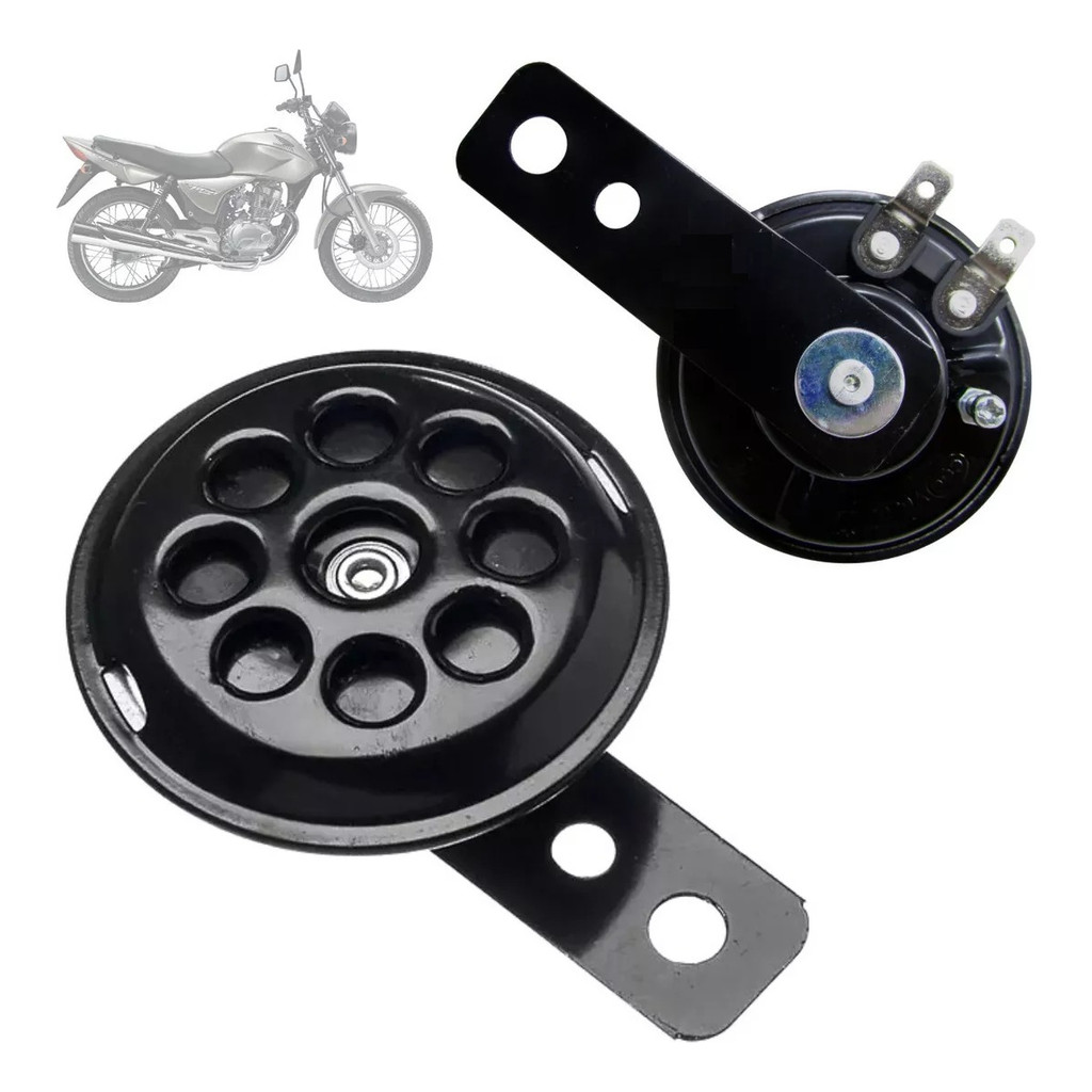 Buzina Preta Titan 125 150 160 Nxr Bros Biz 125 Cbx STRADA YBR 125 FACTOR Fazer TM021 — imagem 2 de 2