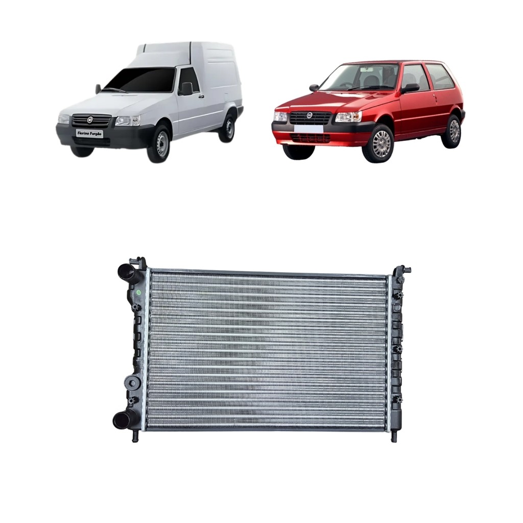 RADIADOR UNO FIORINO MANUAL COM AR 1.0 1.3 2004 2005 2006 2007 2008 2009 2010 2011 2012 2013