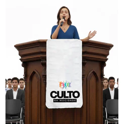 Toalha Caminho De Púlpito E Mesa Para Cultos Evangélicos Cristão Santa Ceia