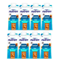 Kit 8 Nutren Control Diet com 15g de Proteínas Sabor Café com Leite 200ml