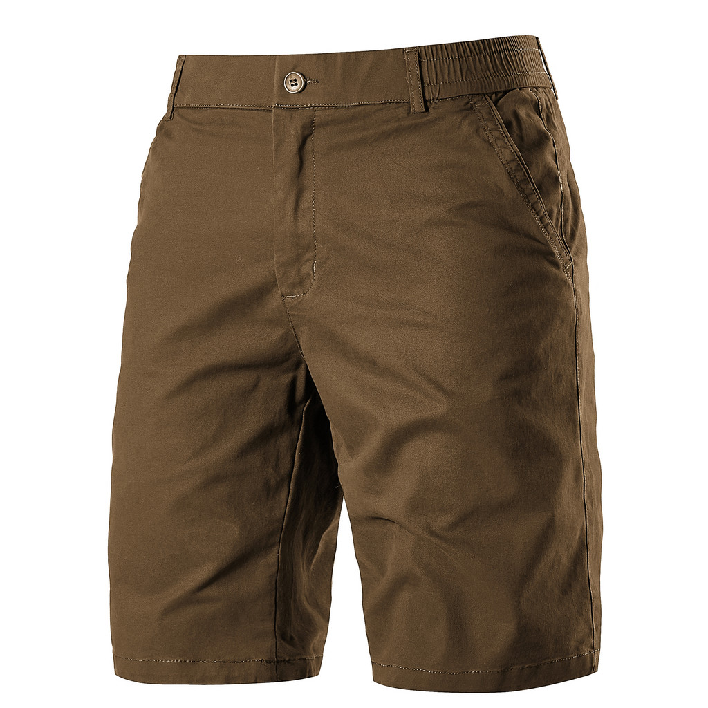 Pai de meia-idade Shorts masculinos verão fino calças casuais calças cortadas calças masculinas puro algodão calças médi