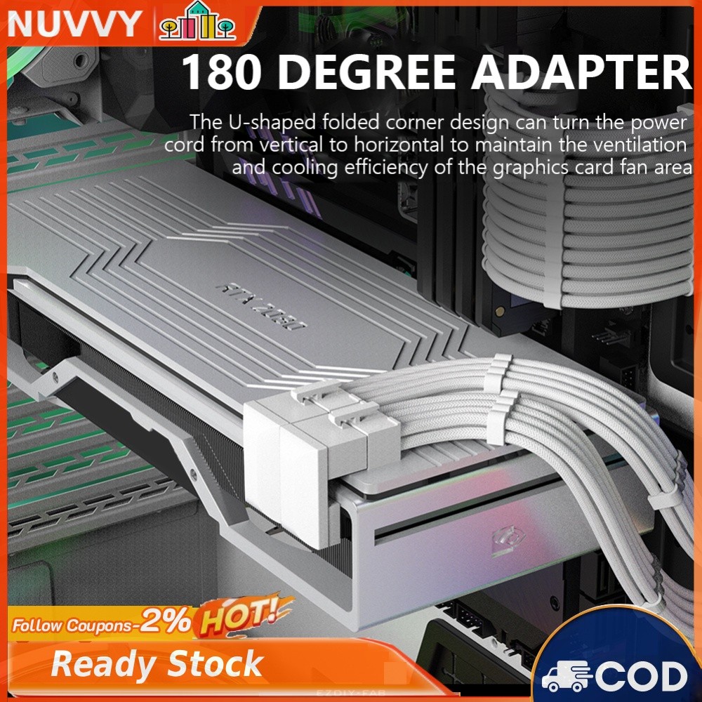 Adaptador De Alimentação Angular ATX 8 Pinos Fêmea Para Macho , Peças De Computador , Conectores De Giro , Acessórios Pl