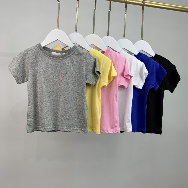 2025 verão roupas infantis camiseta de manga curta puro algodão fino fresco versão coreana Macaron moda criança menina m