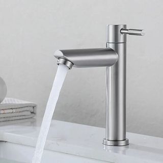 Torneira De Banheiro Bica Baixa Aço Inoxidável Resistente Luxuosa