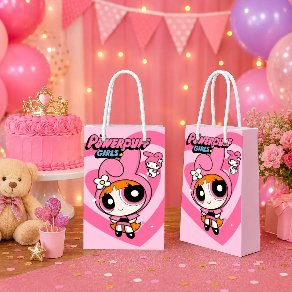 Sacolinhas Surpresa Personalizadas Florzinha Poderosas Lembrancinha Aniversário Com Nome e Idade Festa Infantil