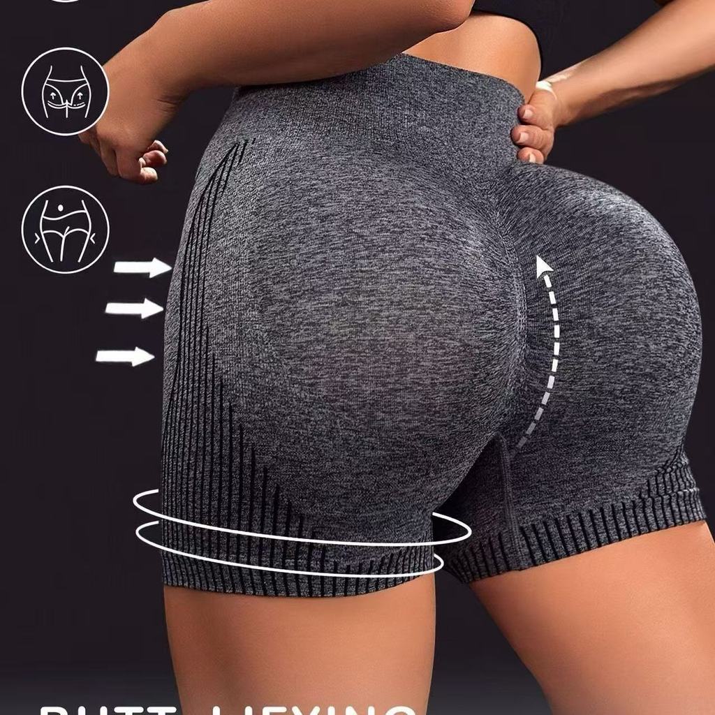 SShorts Feminino Modelador Cintura Alta Academia Fitness Levanta Bumbum Sem Costura