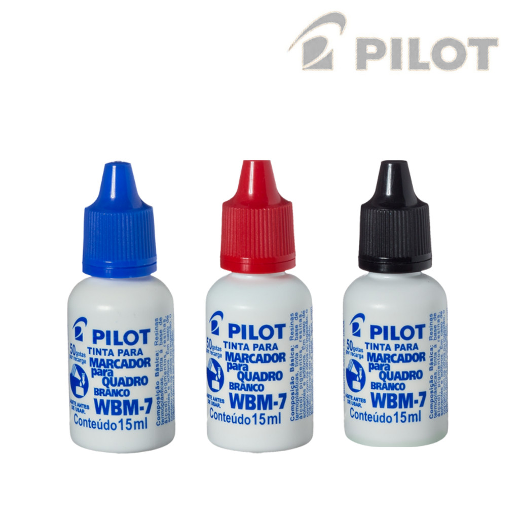 KIT 3 Refil Para Marcadores De Quadro Branco WBM-7 15ml - PILOT