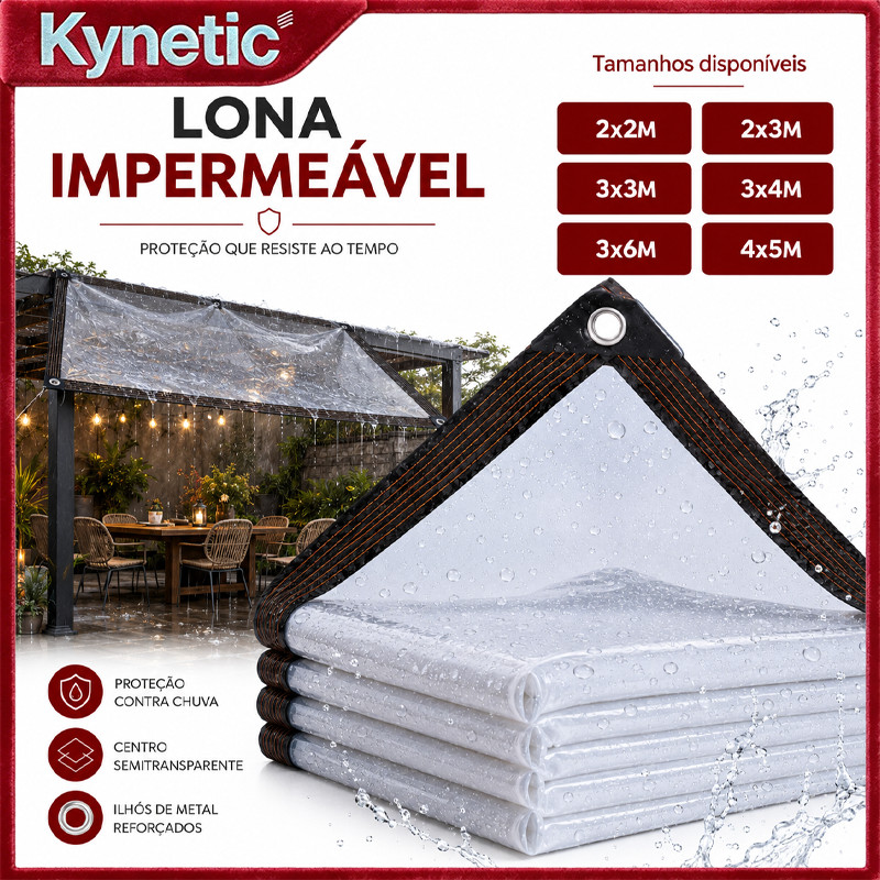 Lona Transparente Impermeável Reforçada – Cobertura para Portas, Garagem e Proteção de Hortas