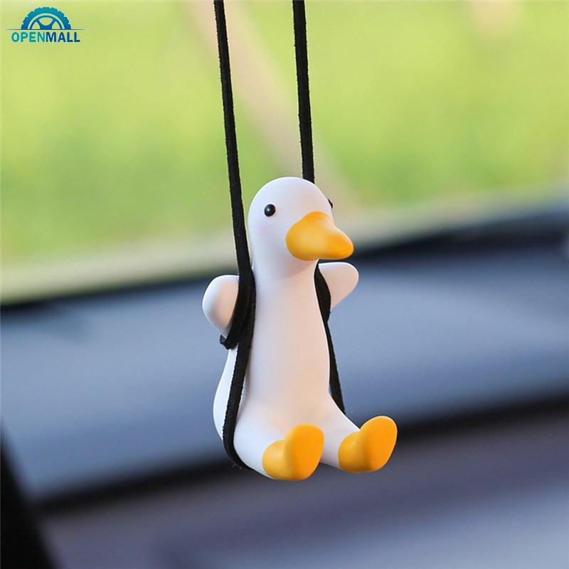 novoAcessório De Carro / Enfeite / Espelho Retrovisor De Pato Com Pingente De Pato Para Decoração De Carro / Presente De