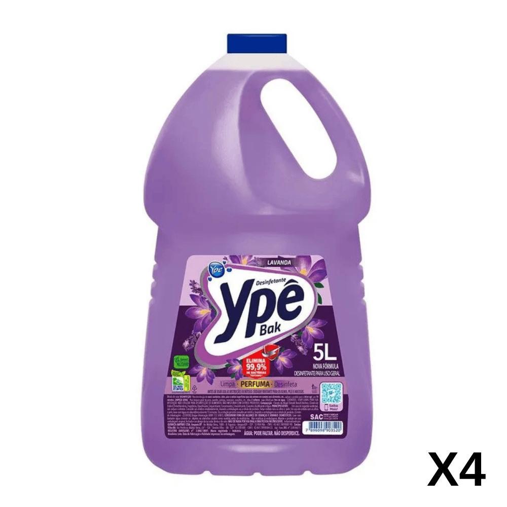 Desinfetante Bak Lavanda 5L Caixa com 4 Unidades - YPE