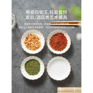Osso de iogurte China pote quente pintado a ouro molho molho de vinagre molho de tempero comercial molho doméstico prato