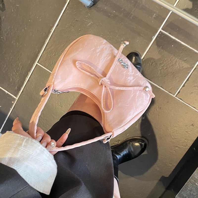 2026 Mulheres Bowknot Moda Crossbody Bolsa Casual De Ombro Elegante Commuter Mini