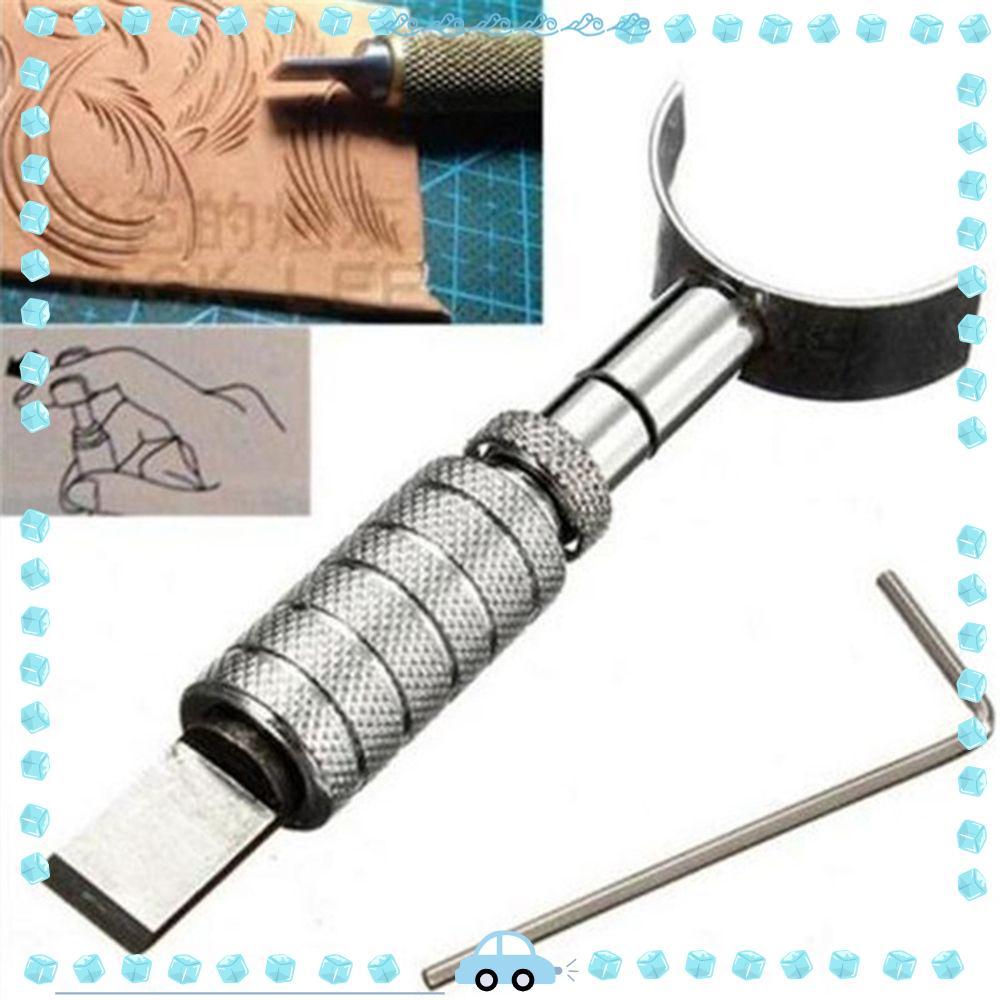 Faca Giratória De Couro Ajustável Para Artesanato/DIY