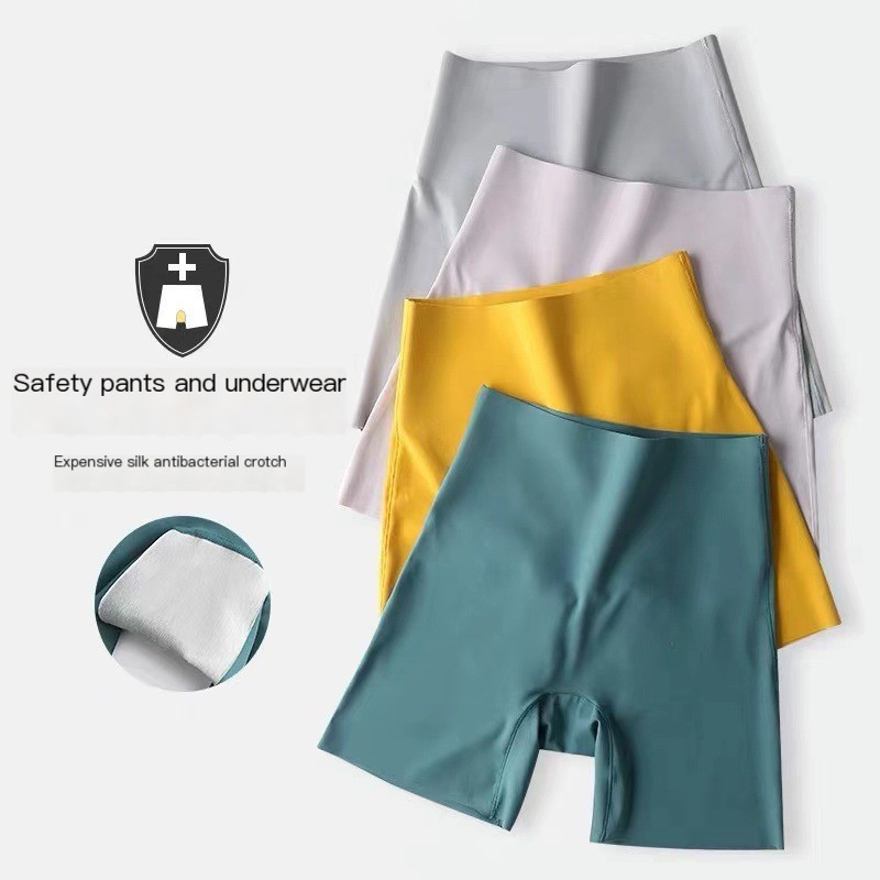 Calcinha de Cintura Alta Sem Costura para Mulheres, Calças de Segurança para Levantar o Abdômen e os Quadris, Shorts de 