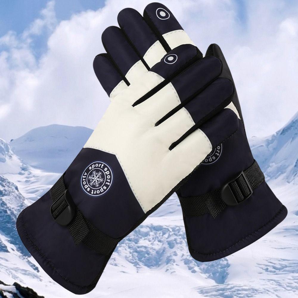 Luva De Inverno De Esqui Impermeável Antiderrapante Touchscreen Luva De Neve Dedo Cheio Bicicleta Esportes Ao Ar