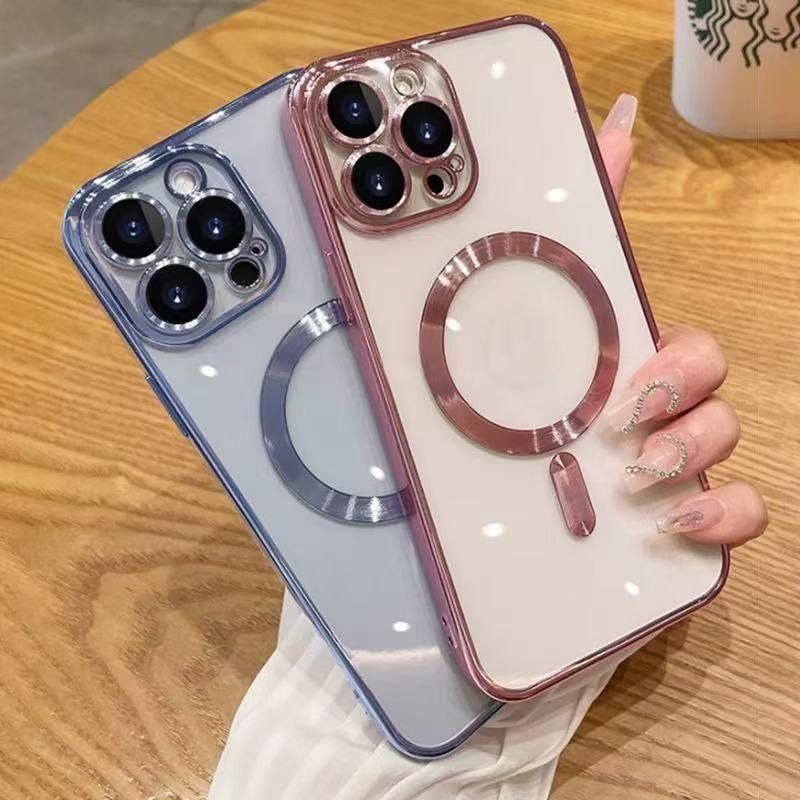 Capa por Indução Com Borda Colorida Compativel Com Modelos iPhone 11/12/13/14/15/16/17/18 de Alta Qualidade e Elegancia