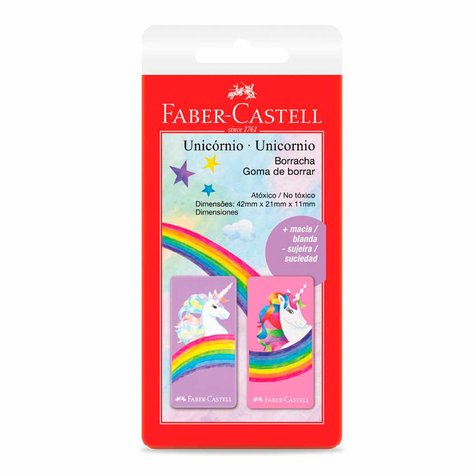 Borracha Unicórnio SM/7024UNI\210526 com 2 unidades Faber-Castell