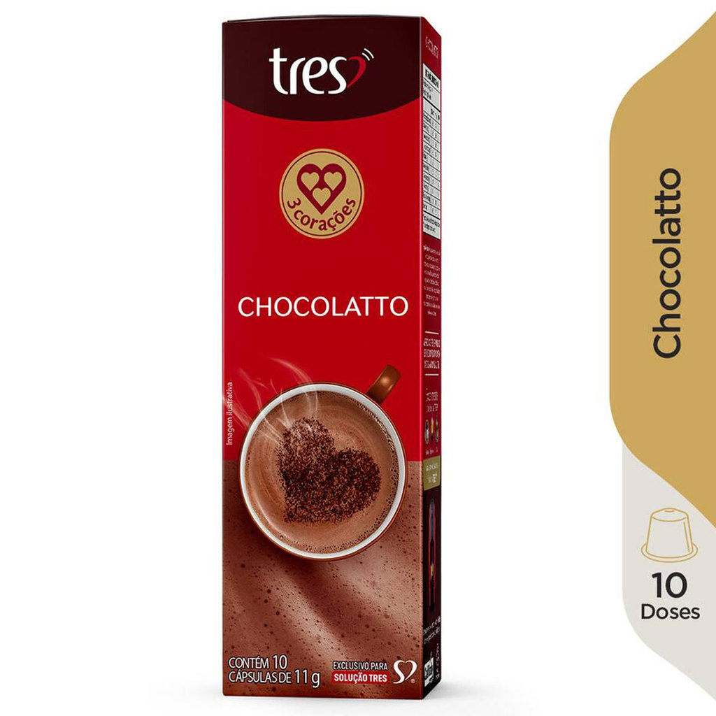 Cápsula de café Chocolatto com 10 unidades 3 Corações