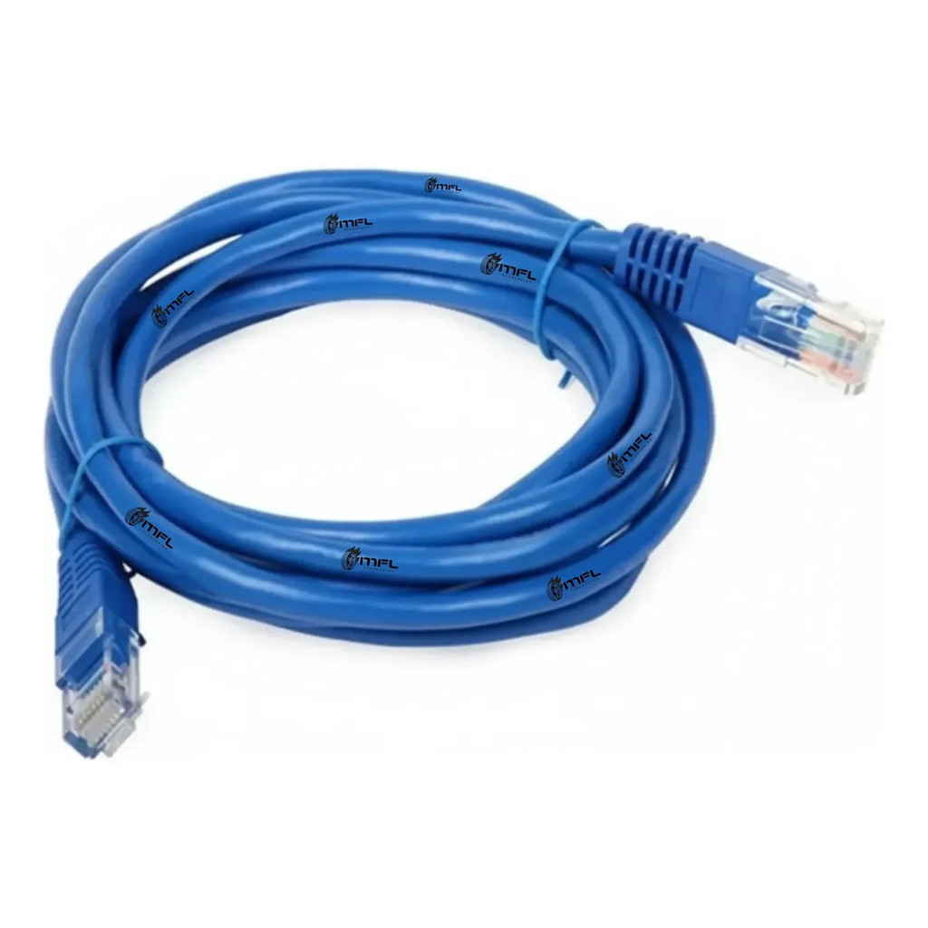 Cabo de Rede CAT6 Lan Ethernet RJ45 10 Metros Azul para Internet Roteador PC TV