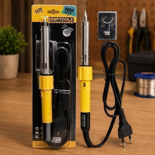 Ferro Solda 100W 220V Eletrônica Profissional Amarelo Preto Startools