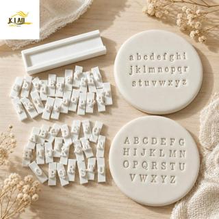 Conjunto De Carimbo De Número De Letra De Argila KLAOSD , Feito À Mão Com Ferramenta De Estampagem De Alfabeto De Cerâmi