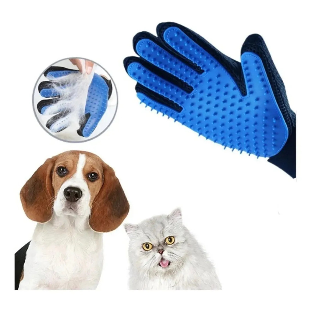 Luva Pet Escova Magnética Removedor Limpeza Pelos de Animais Para Cachorros Gatos