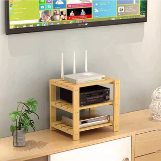 Prateleira para roteador prateleira de TV wifi Set-Top Box prateleira de madeira maciça prateleira de armazenamento mult