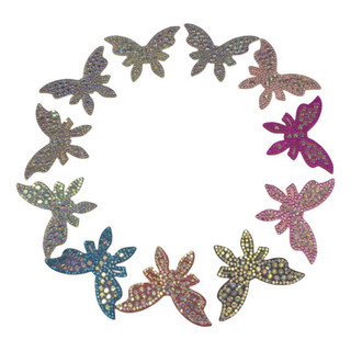 10 Pcs Aplique De Borboleta Com Strass-para Decoração