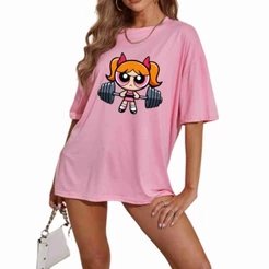 Blusinha Feminina T-Shirt Florzinha Superpoderosas Treino Academia Musculação Camisa Algodão OFERTA