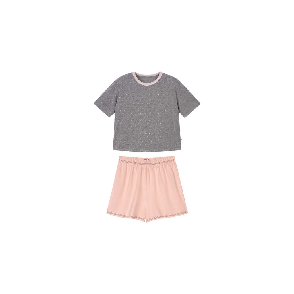Pijama Feminino Curto Delicado Marialícia Cinza — imagem 2 de 2