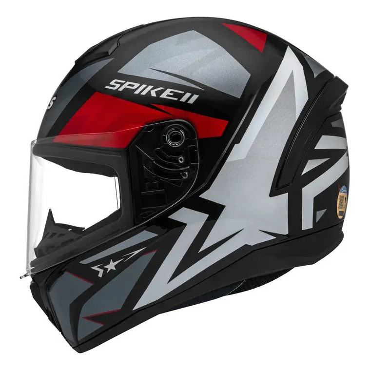 Capacete Moto Fechado Peels Spike 2 1st Cor Preto Com Rubi Tamanho Do Capacete 60 59/60