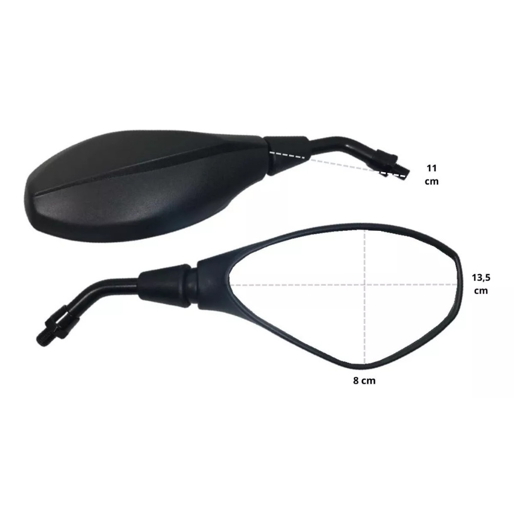 Par Retrovisor Bmw F800 Fixo Haste Curta Yamaha (Só Seve Para Motos Yamaha) — imagem 2 de 2