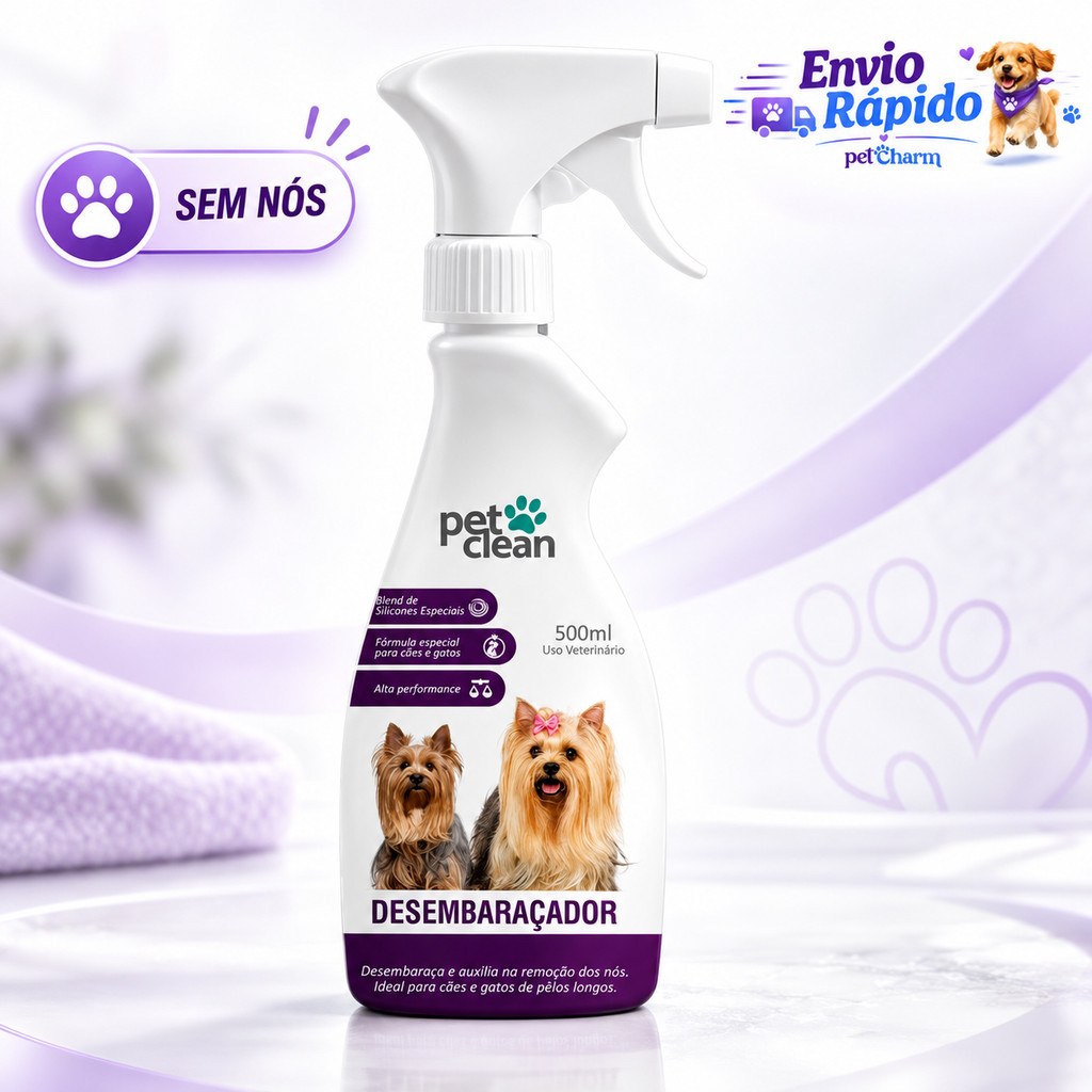 Desembaraçador De Pelos Para Cães E Gatos Pet Clean 500ml