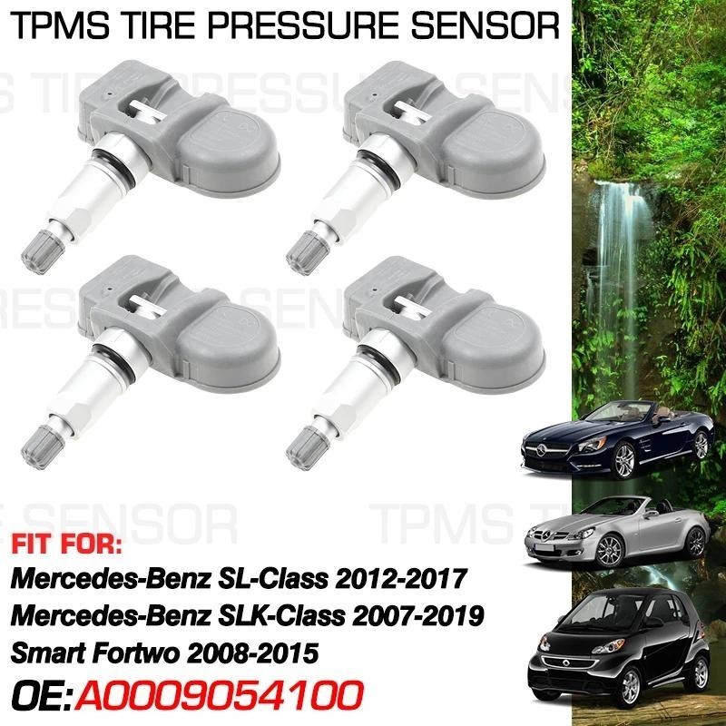 4x Para Mercedes-Benz SL-Class SLK Smart Fortwo 2008-2015 433MHz Sistema De Sensor De Monitor De Pressão Dos Pneus A0009