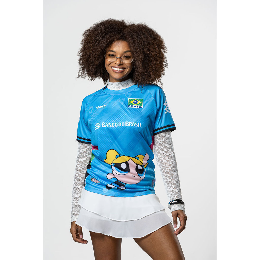 Camisa Lindinha Meninas Superpoderosas 2026 Vôlei Brasil Feminina Volt